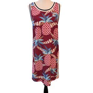 Adidas Originals X Farm Womens Size M Pineapple Polka Dots Athleisure Tank Dress